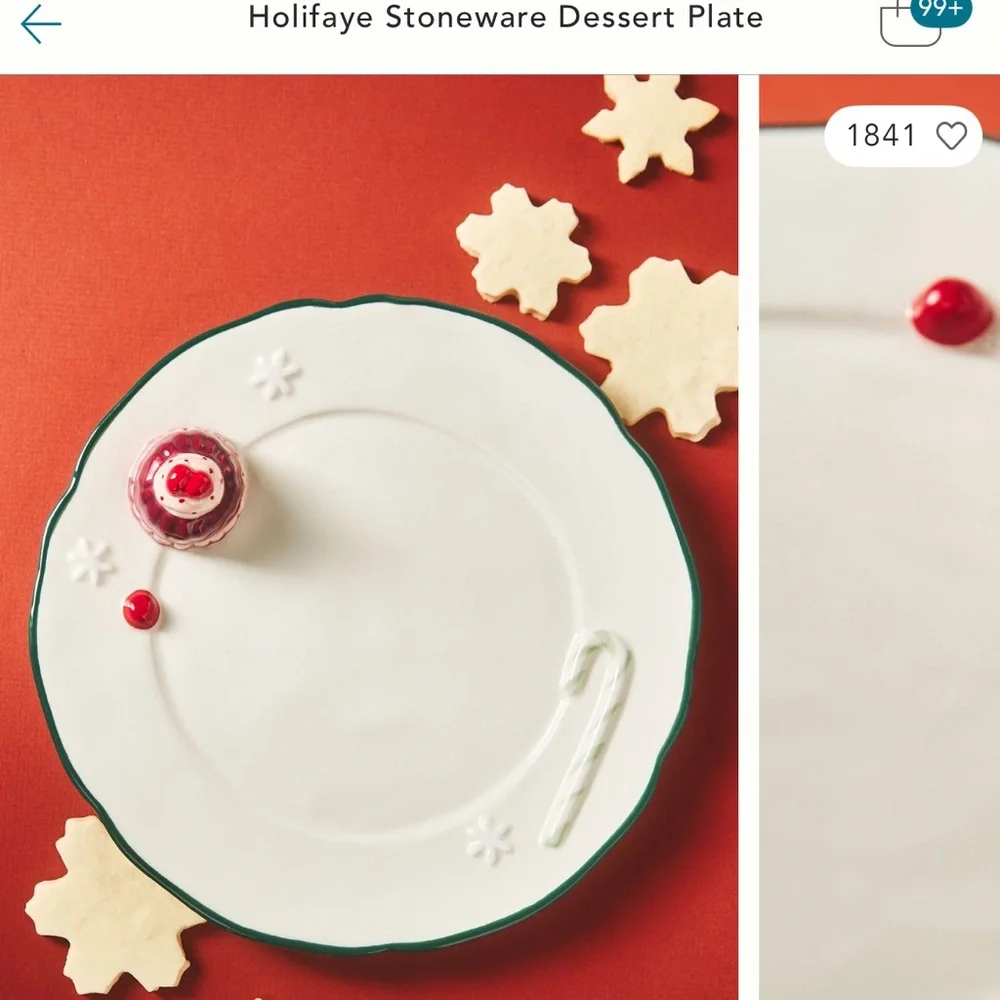 Set/4 Holifaye Ceramic Stoneware side plates